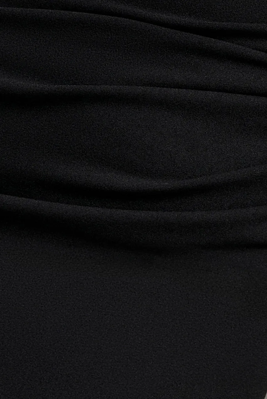 Goddiva Morticia abito maxi nero con mantella