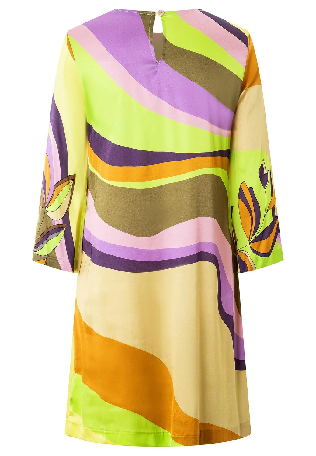 Ana Alcazar Peary mini abito satin foglie pastello