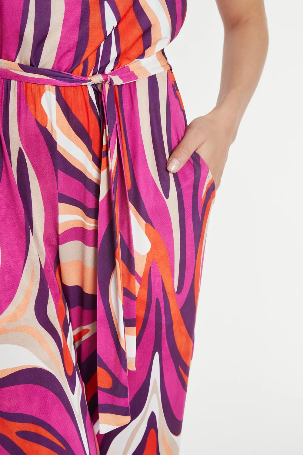 Ana Alcazar Prilora tuta jumpsuit fantasia fucsia