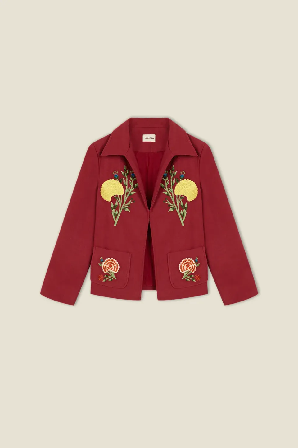 Dahlia Western Jacket giacca ricamata floreale