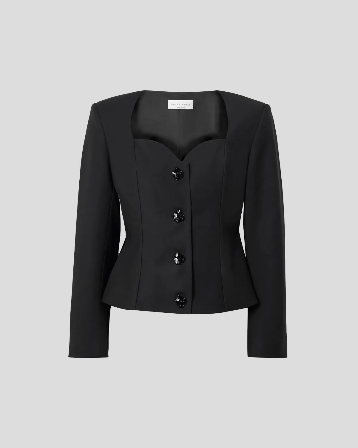 Violante Nessi L'Eclaireur blusa nera lana crepe