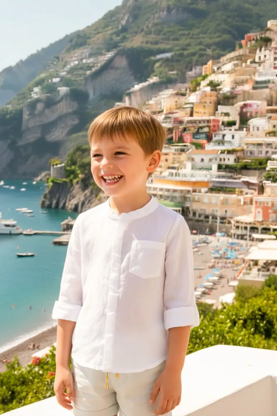 Antica Sartoria Coreana FC473 camicia bianca cotone bambino