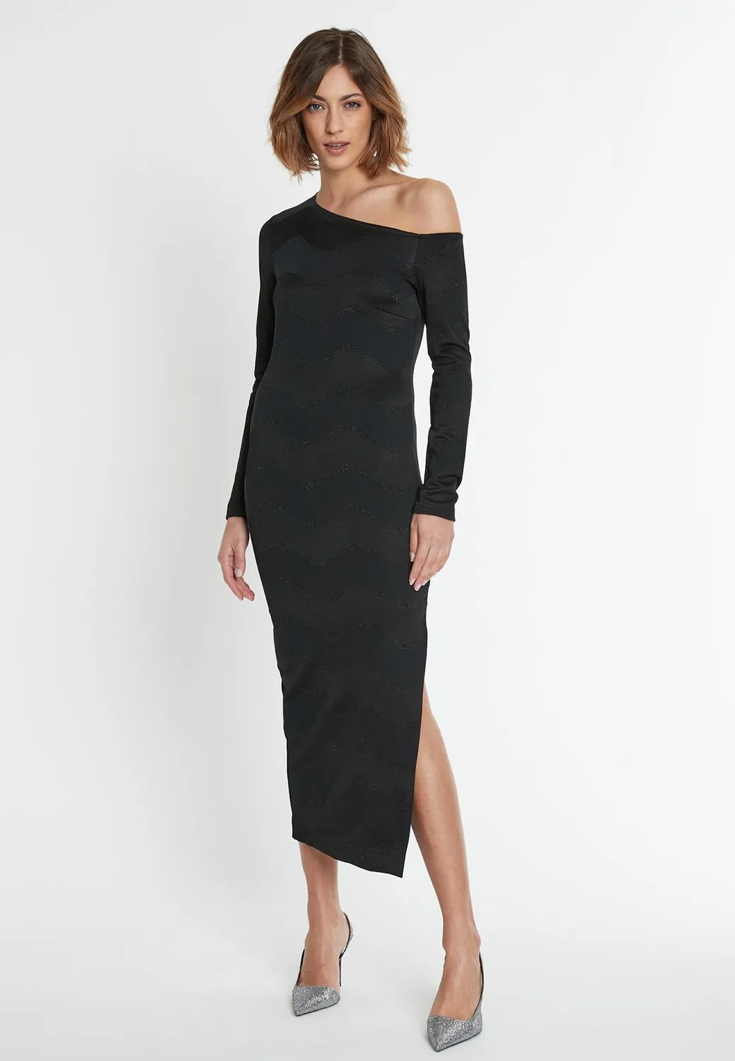 Ana Alcazar Sapja abito tubino midi lurex