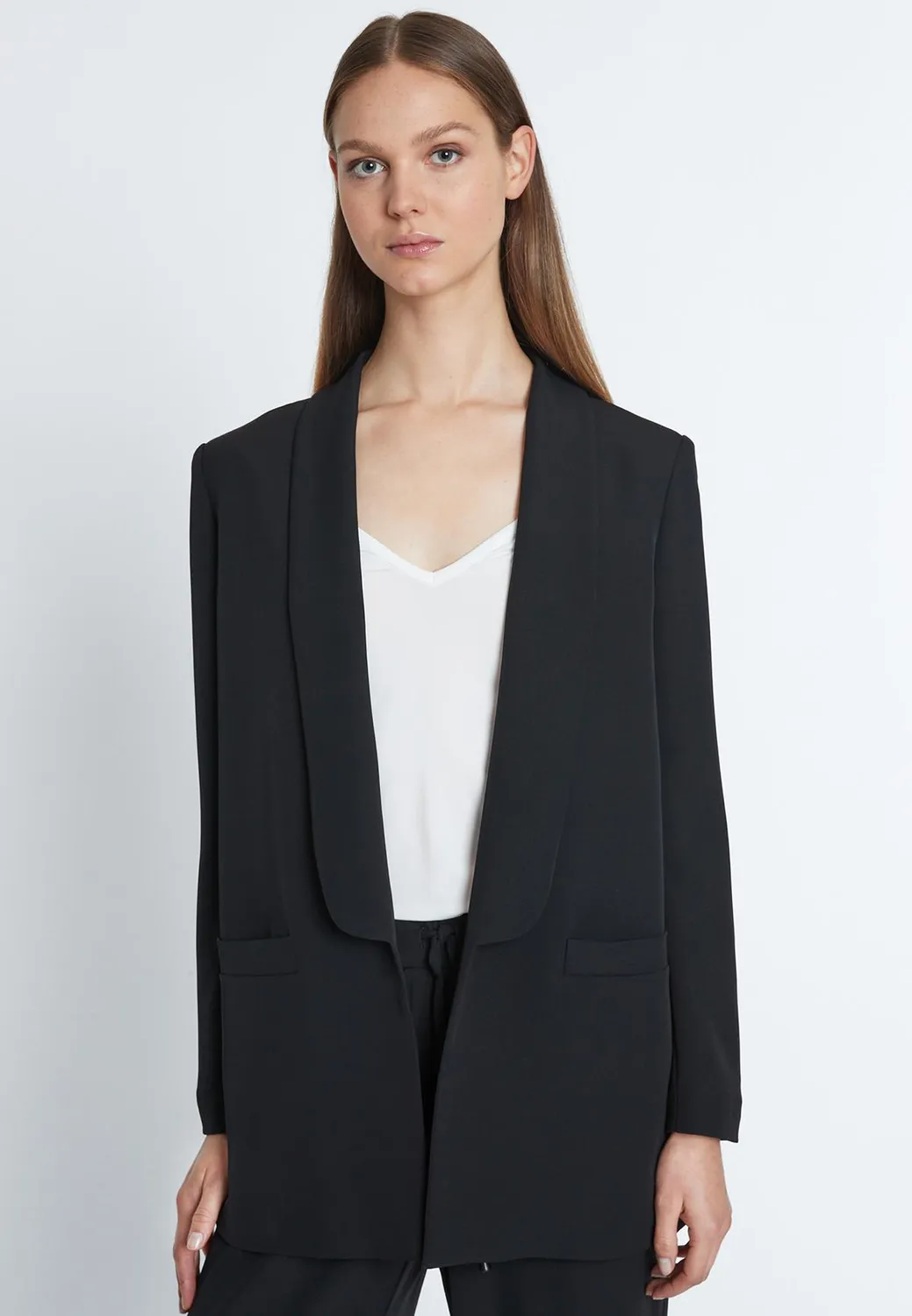 Ana Alcazar Ramia blazer nero estivo viscosa