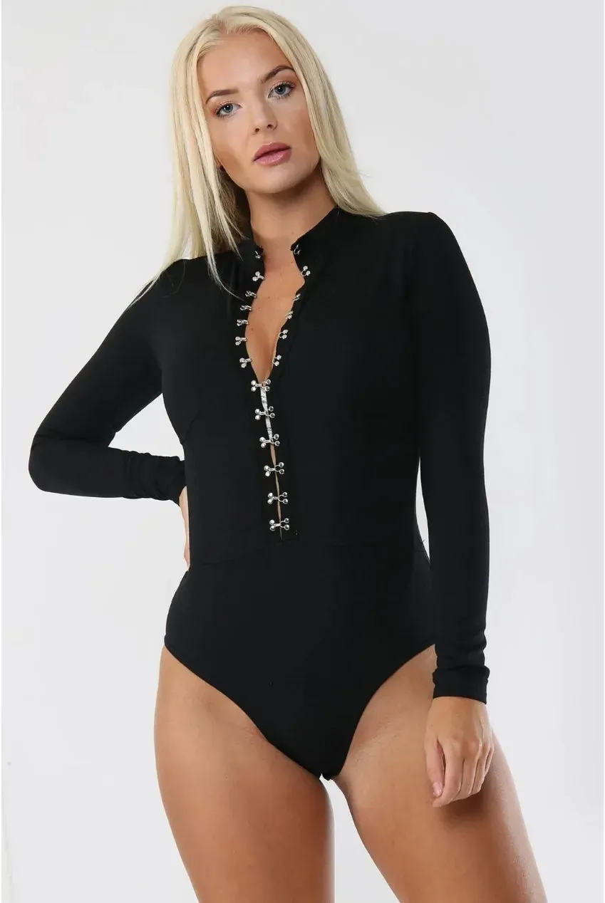 Avinci High Neck body nero manica lunga scuba