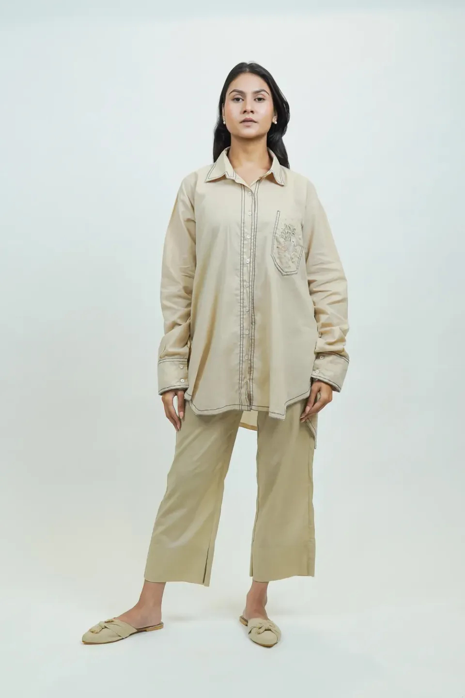 Our Dve S0025 camicia avorio cotone regular