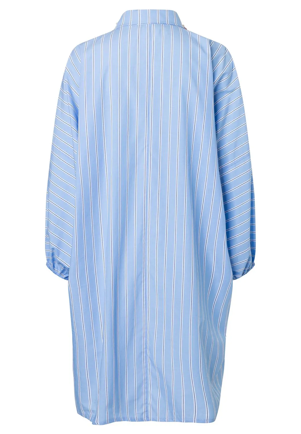 Ana Alcazar Zava abito camicia a righe azzurro