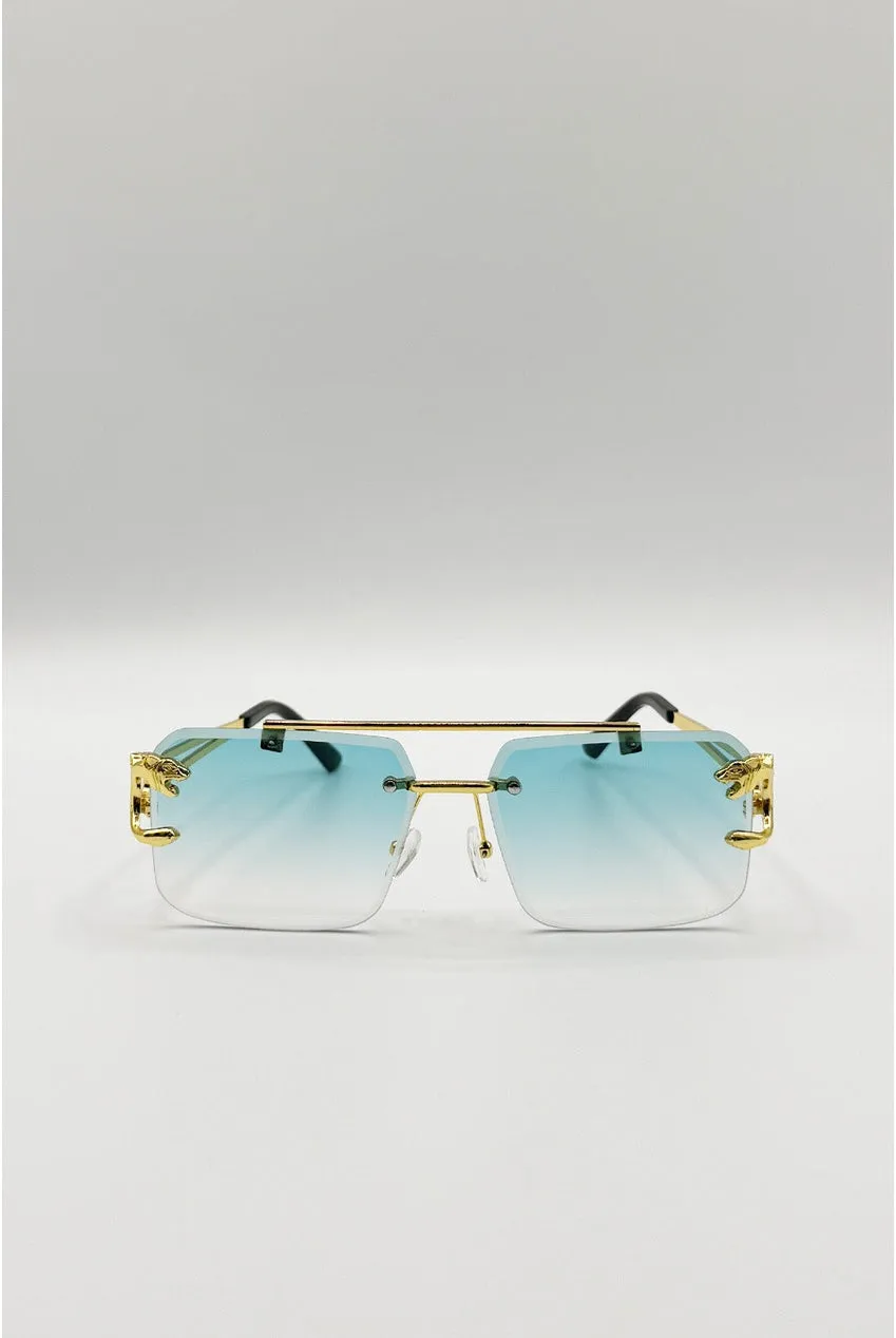 SVNX Navigator Occhiali Sole Blu Oro