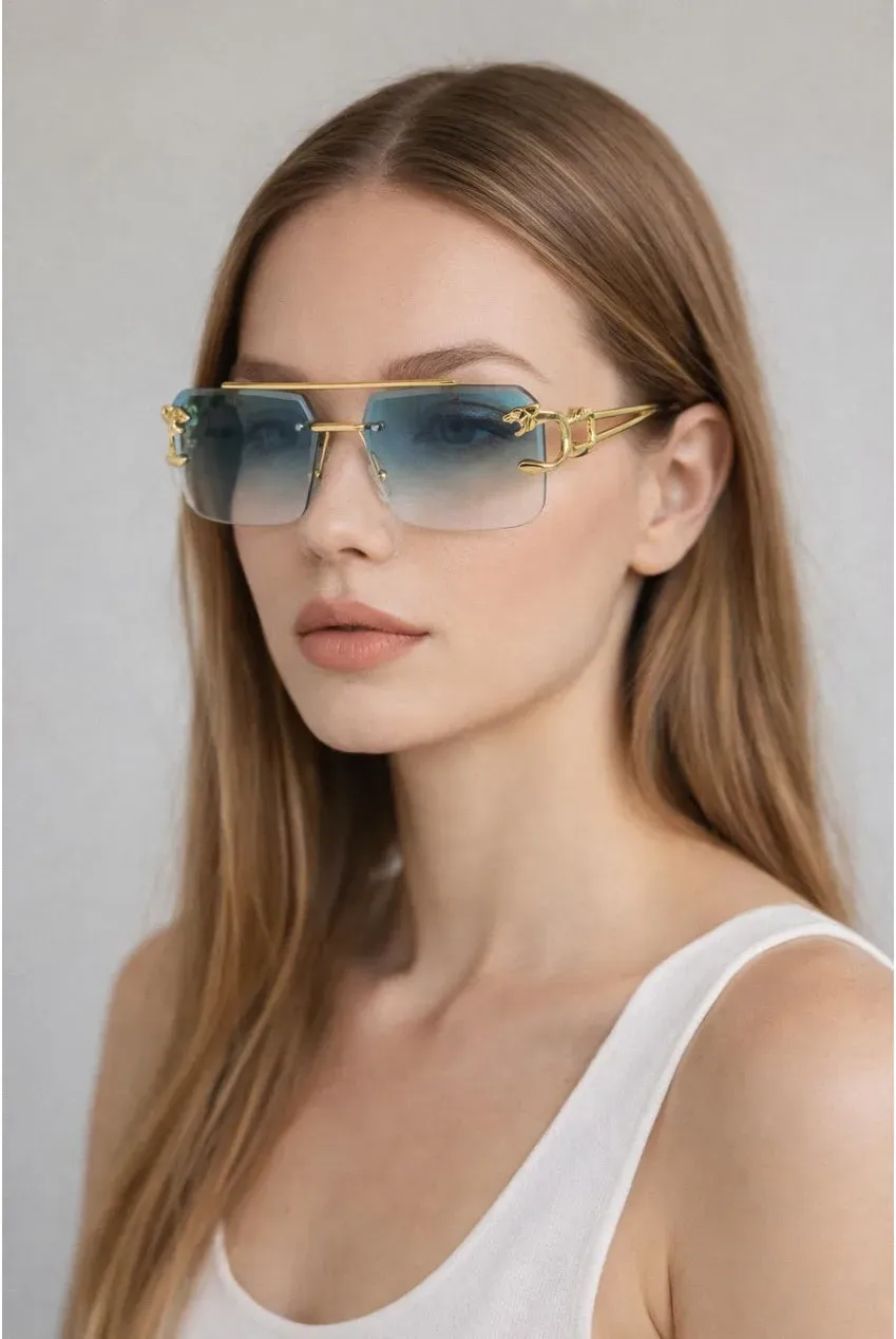 SVNX Navigator Occhiali Sole Blu Oro