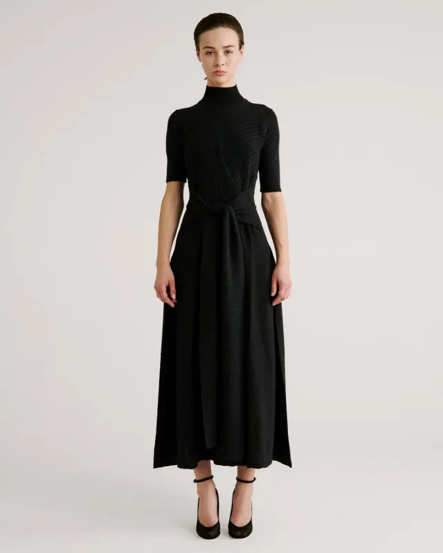 Violante Nessi Takashi abito maglia verde lana merino