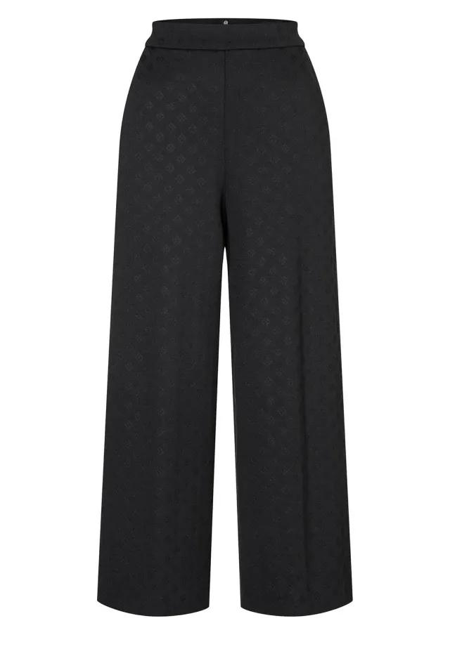Ana Alcazar Hemmis pantaloni culotte neri a quadri