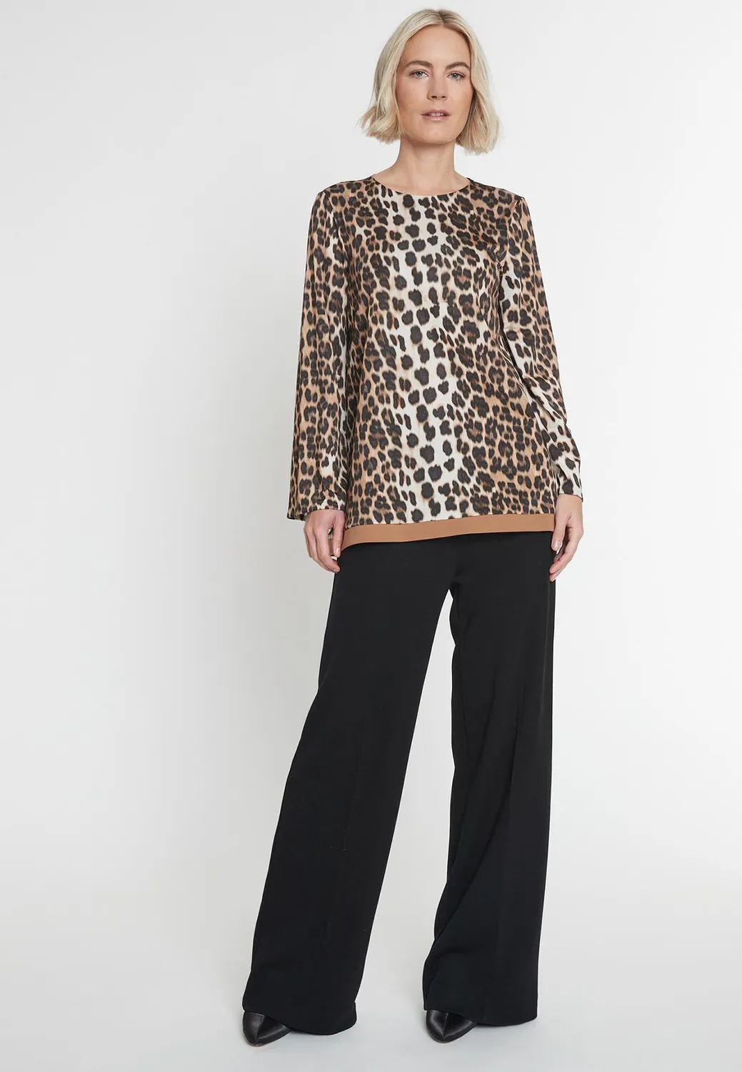 Ana Alcazar Modori top animalier svasato