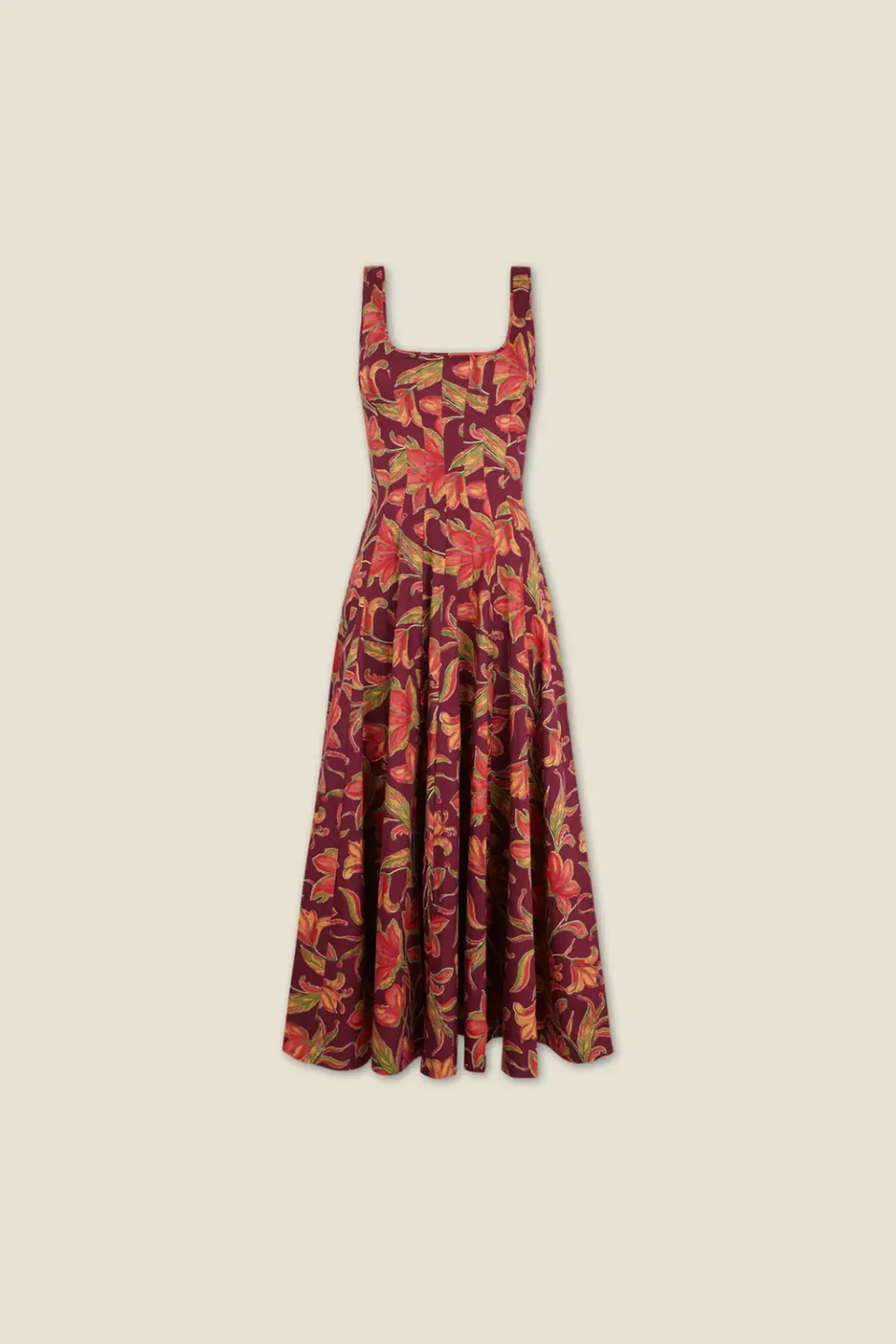 Dahlia Audrey abito viola corsetto scollo quadrato