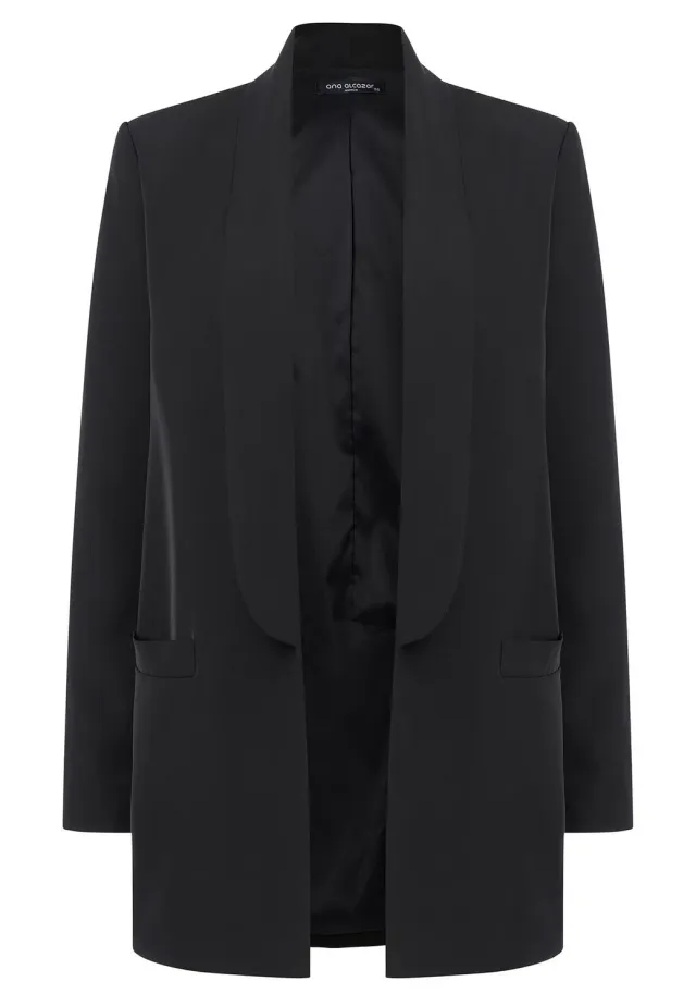 Ana Alcazar Ramia blazer nero estivo viscosa