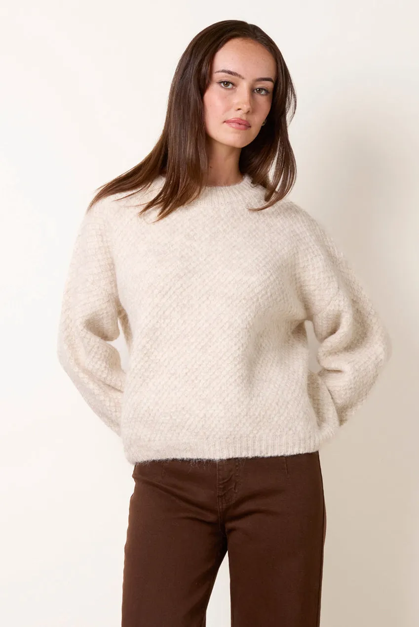 Blue Vanilla Maglione Treccia Grigio Storm Manica Lunga
