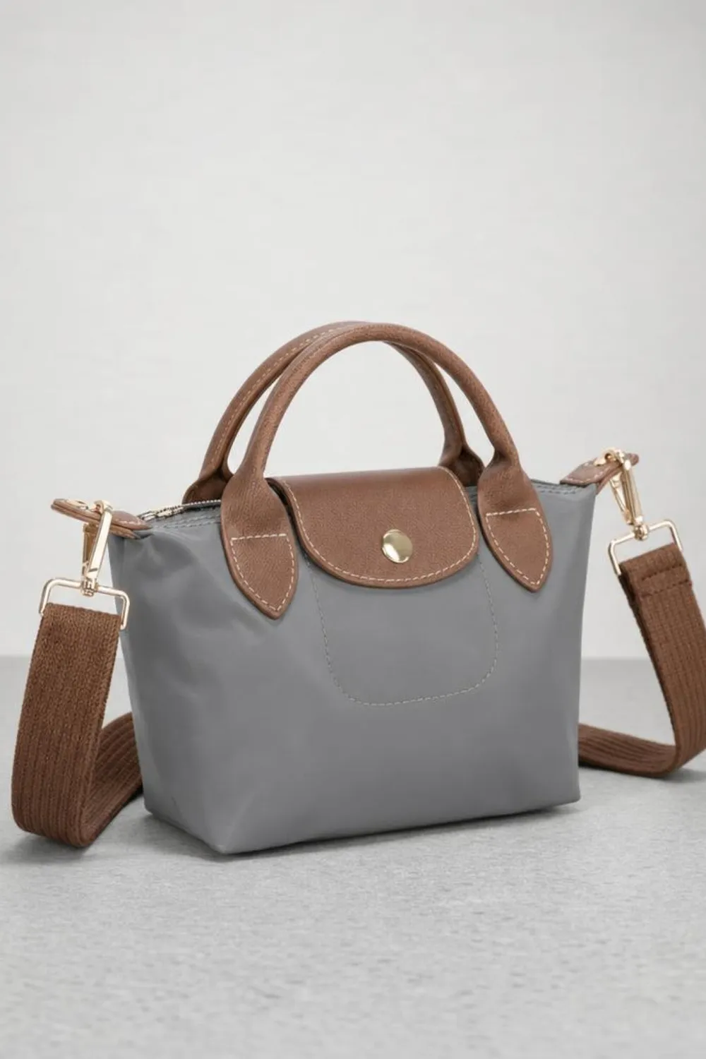 SVNX Mini Pouch borsa tracolla grigia pu