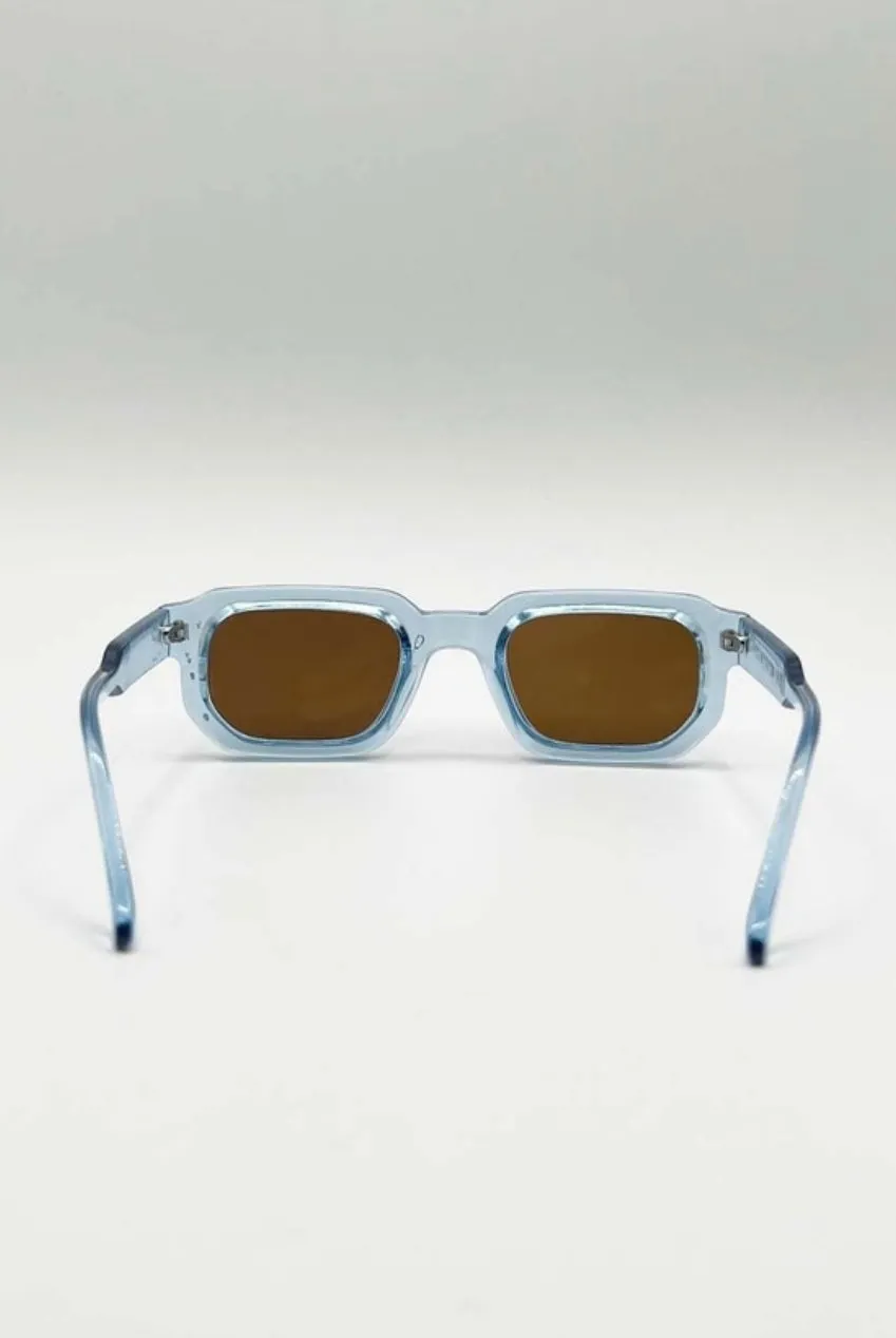 SVNX Retro Square occhiali sole blu taglia unica