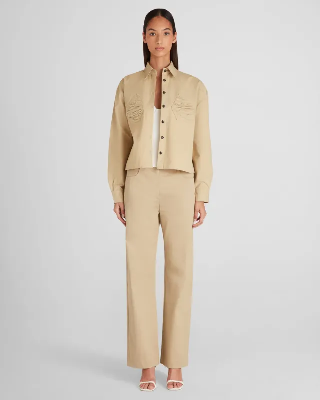 Violante Nessi Lea camicia beige cotone Wordsworth
