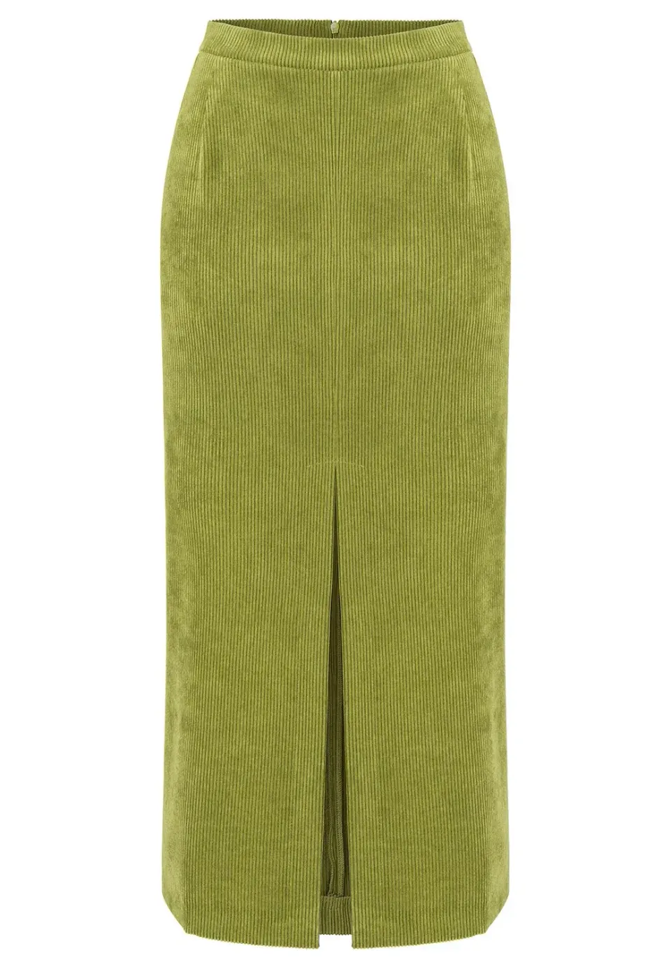 Ana Alcazar Sasla gonna midi verde lime spacco