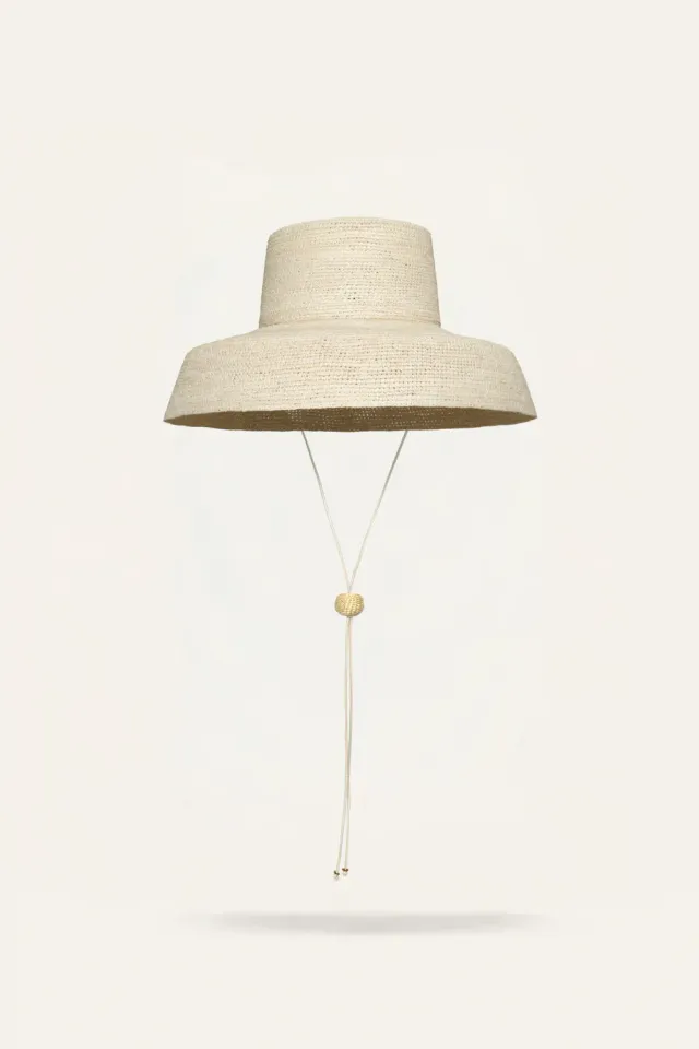 Johanna Ortiz Fierce Muse cappello paglia ecrù