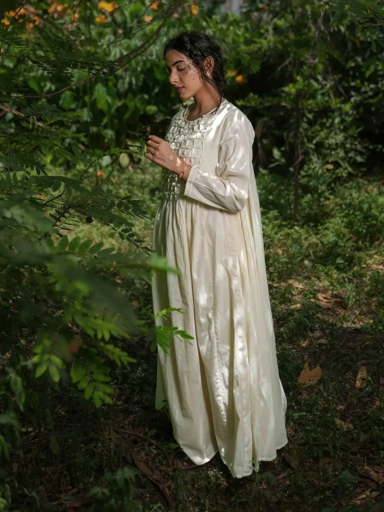 Our Dve Jeremiah Beige vestito lungo cotone
