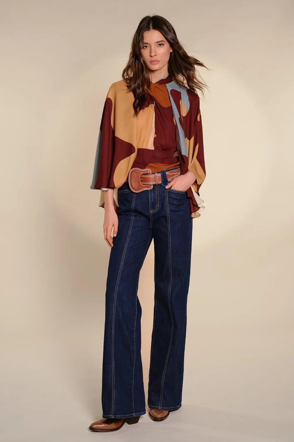 Johanna Ortiz A Navegar Pant jeans bootcut blu navy