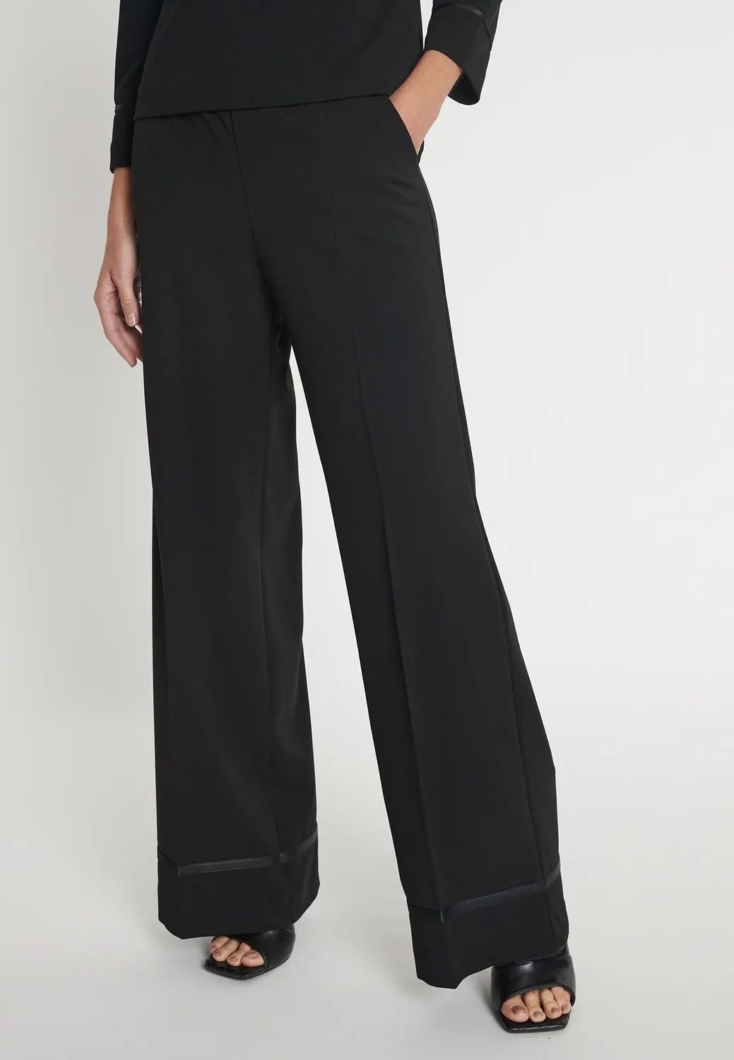 Ana Alcazar Marlene Harieke pantaloni neri vita alta palazzo