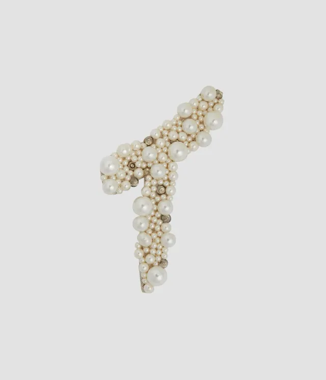 Erdem Pearl Alphabet Brooch T spilla perle lettera T