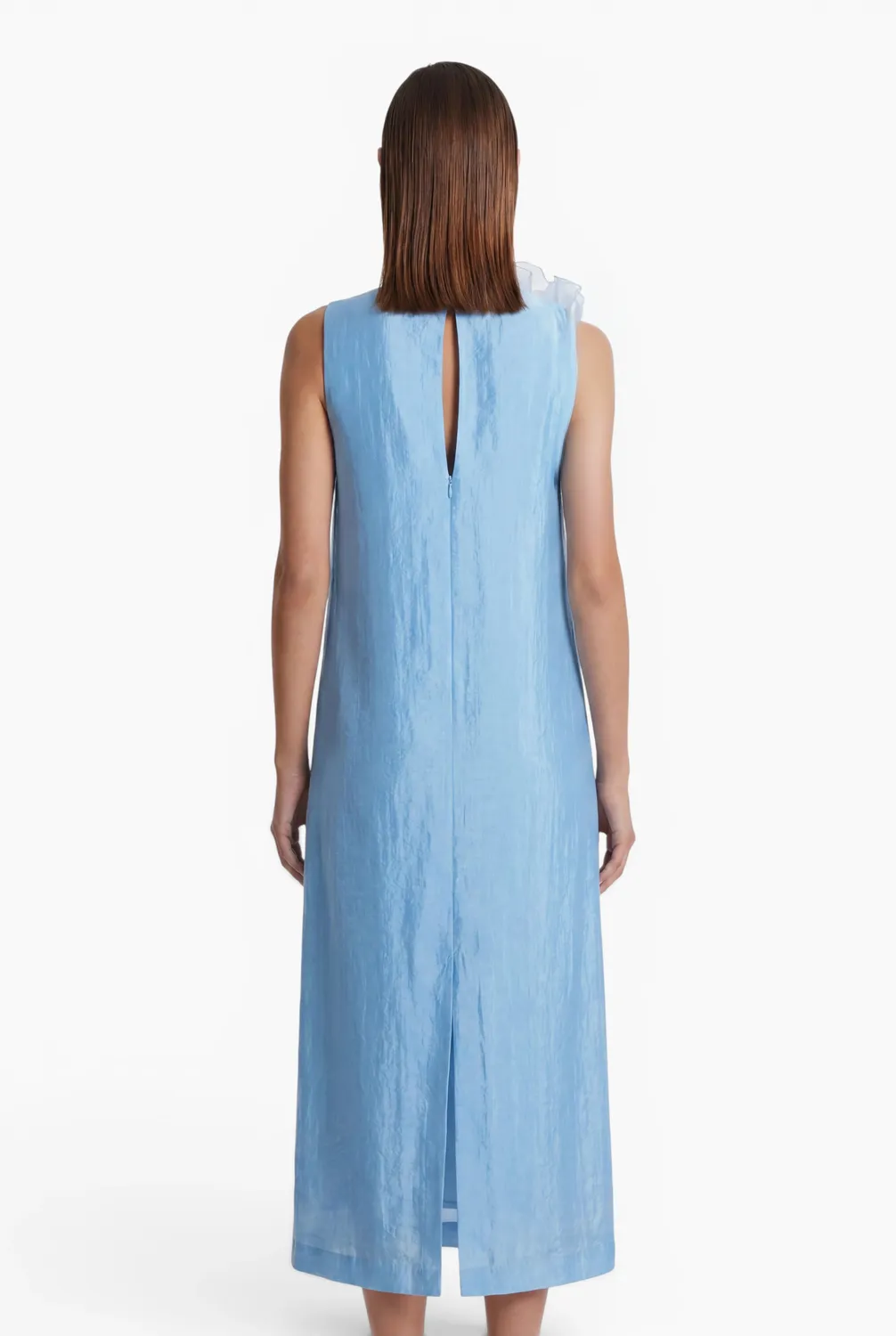 Ana Alcazar Davia abito midi azzurro lyocell