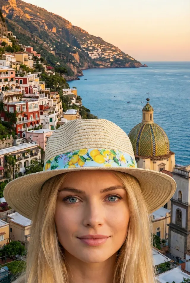 Antica Sartoria FW083 cappello turchese agrumi unisex