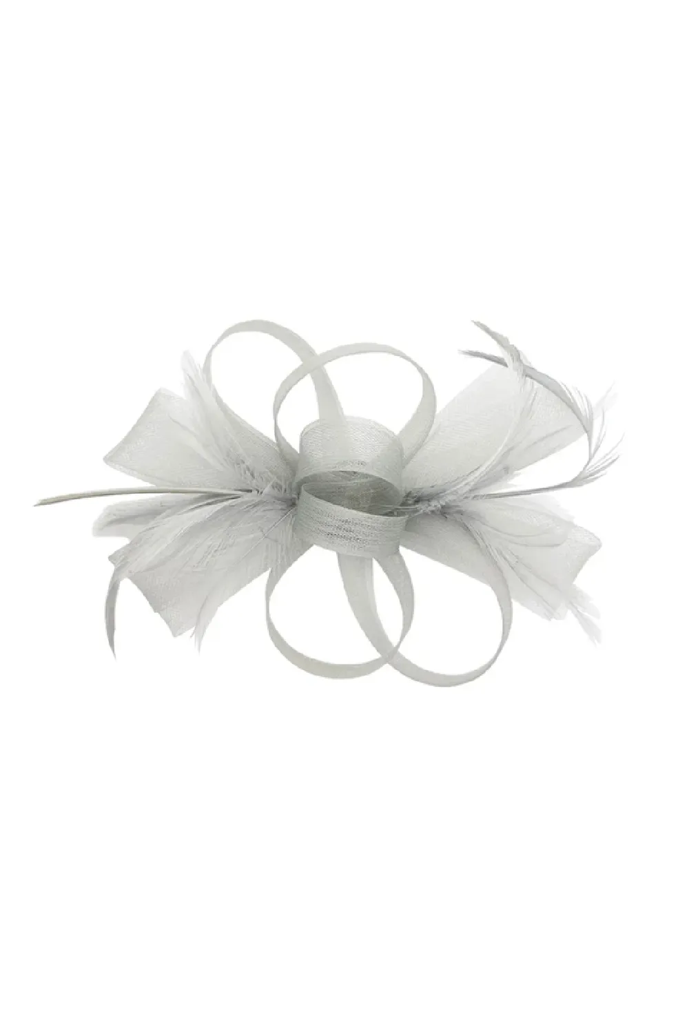 SVNX Bow Feather fascinator argento piume cerchietto