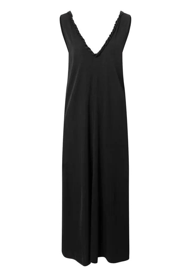 Ana Alcazar Rakia vestito maxi nero viscosa