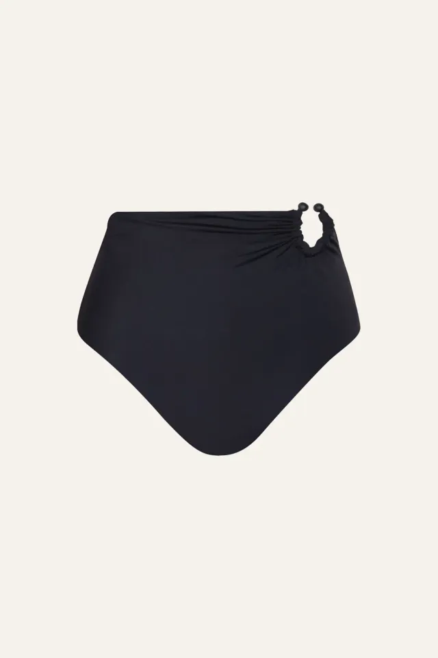 Johanna Ortiz Marinera slip bikini nero laccetti neri