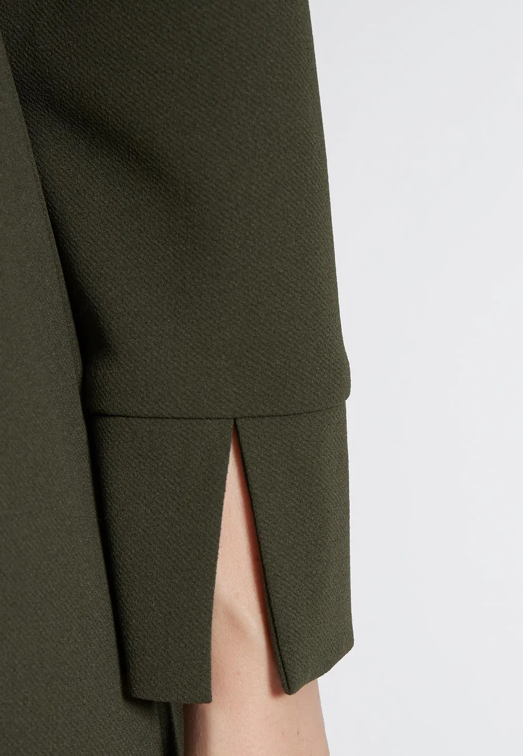 Ana Alcazar Haneka vestito midi kaki svasato