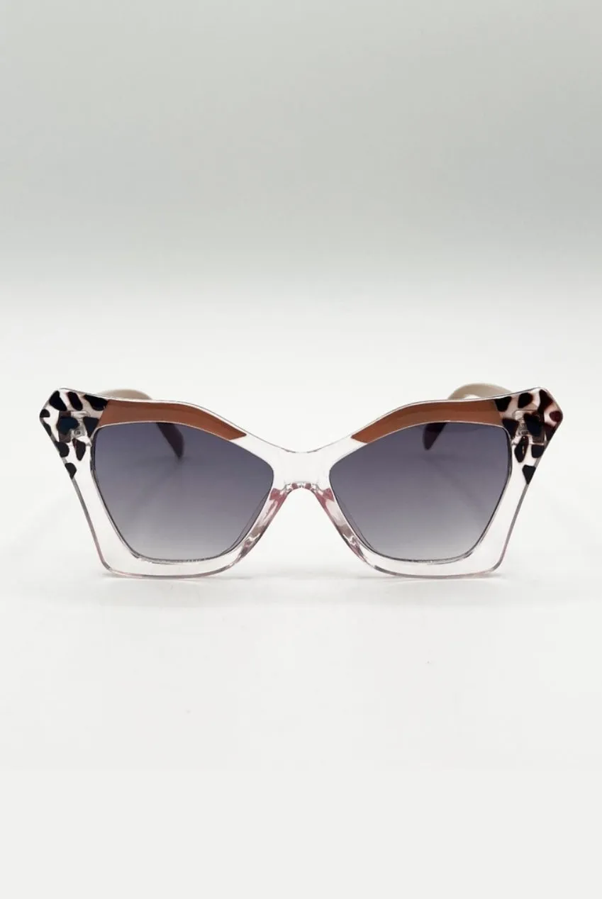 SVNX Cat-Eye occhiali sole nude oversize