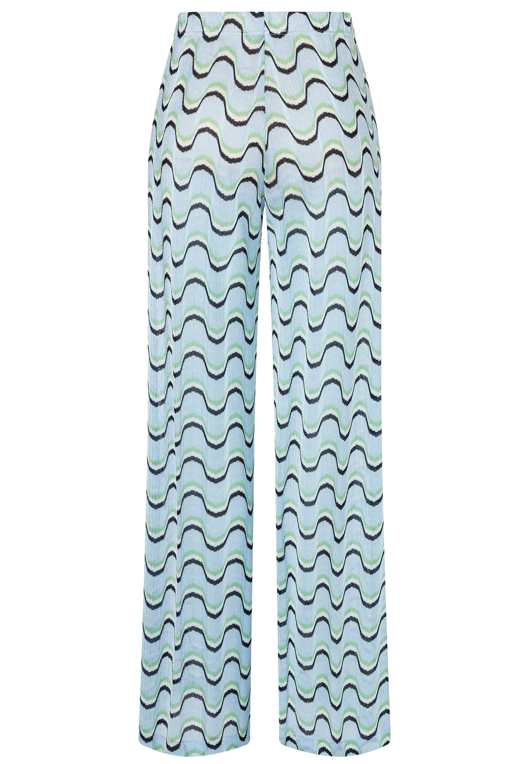 Ana Alcazar Dorae pantaloni knit azzurri a onde
