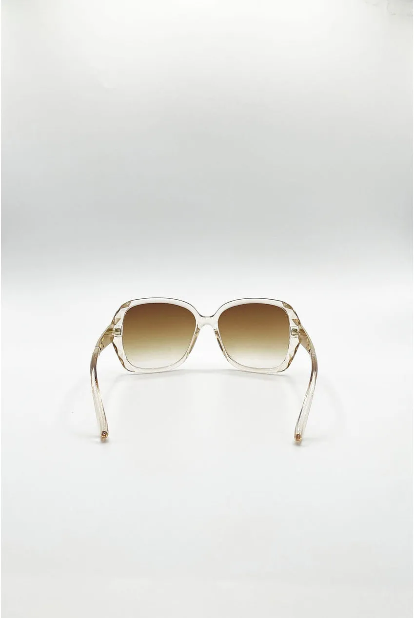 SVNX Round Square occhiali sole champagne