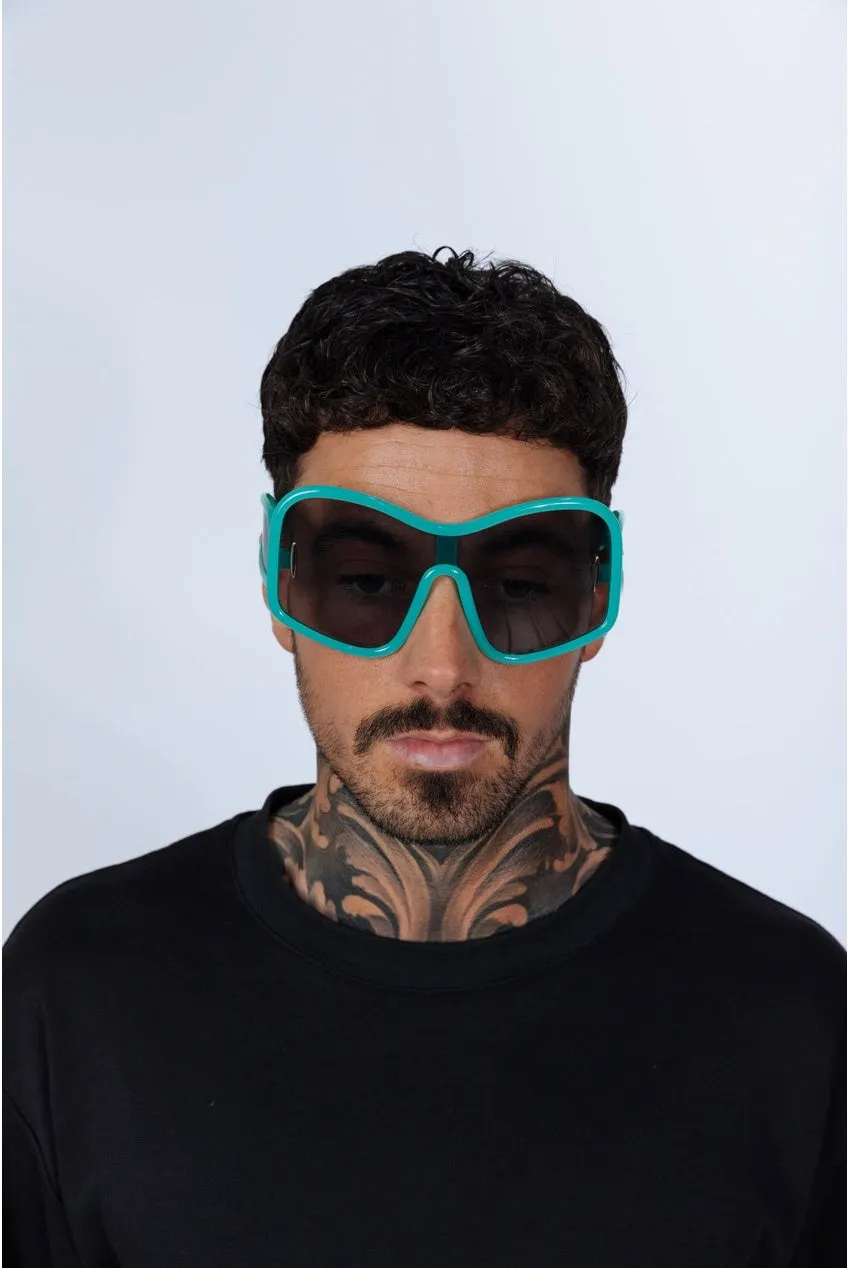 SVNX Square Oversized occhiali da sole aqua grey UV400