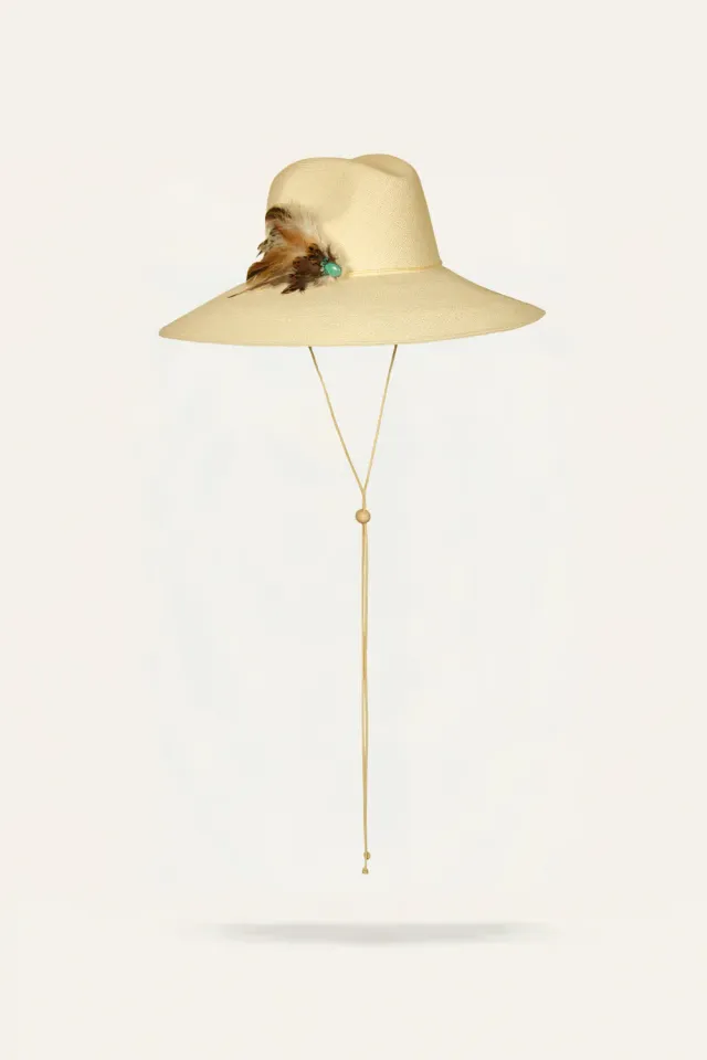 Johanna Ortiz The Vast Plains cappello ecru paglia