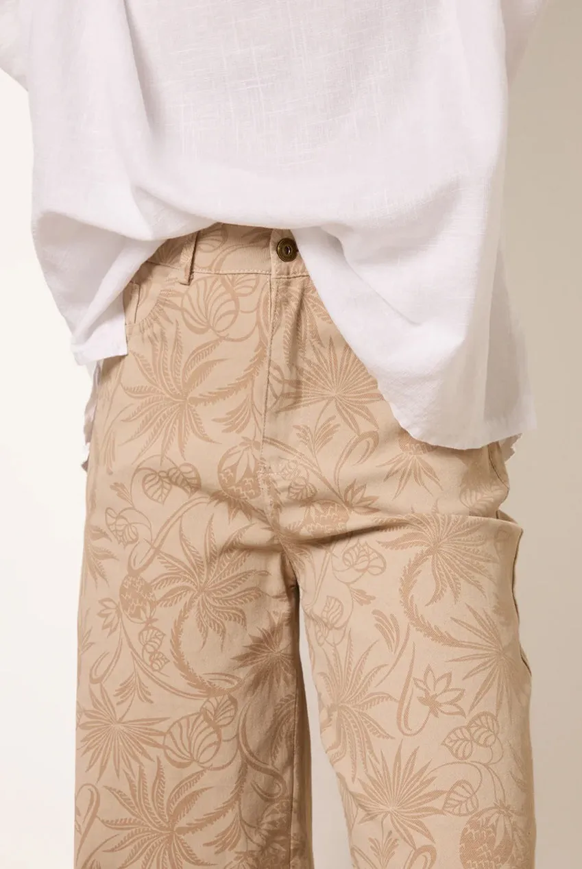 Blue Vanilla Jeans Flare Denim Stone Ricamo Floreale
