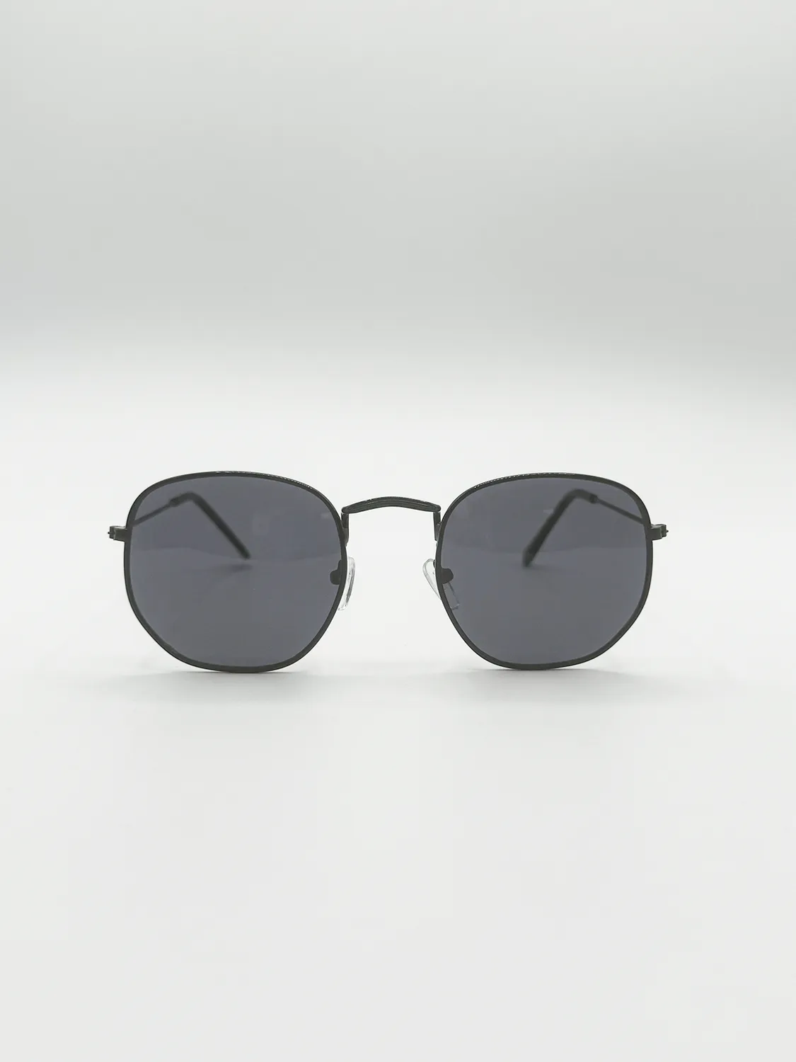 SVNX Hexagon Aviator Occhiali da sole neri esagonali