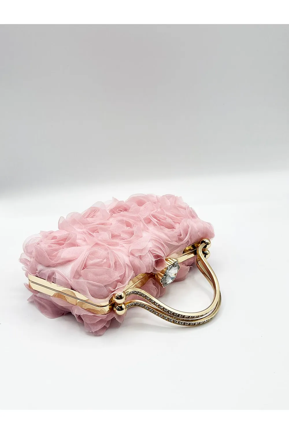 SVNX HB361009 clutch rosa 3D con tracolla catena