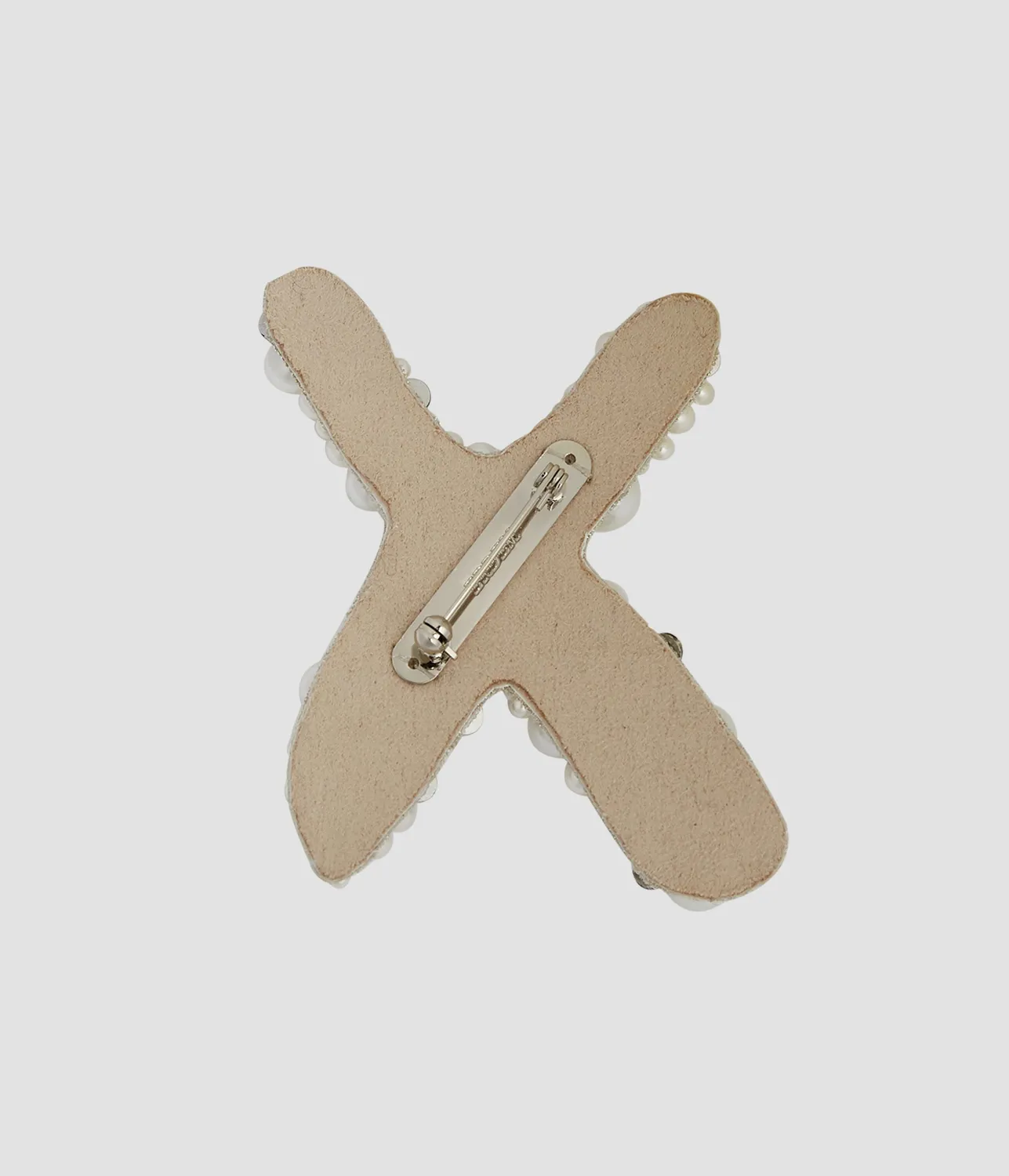 Erdem Pearl Alphabet Brooch X spilla perle lettera X
