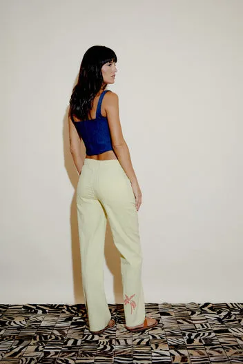 Dahlia Cecil pantaloni unisex cotone khadi dritti