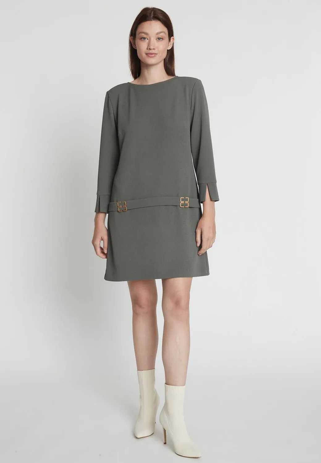 Ana Alcazar Margalyn abito grigio anni 60