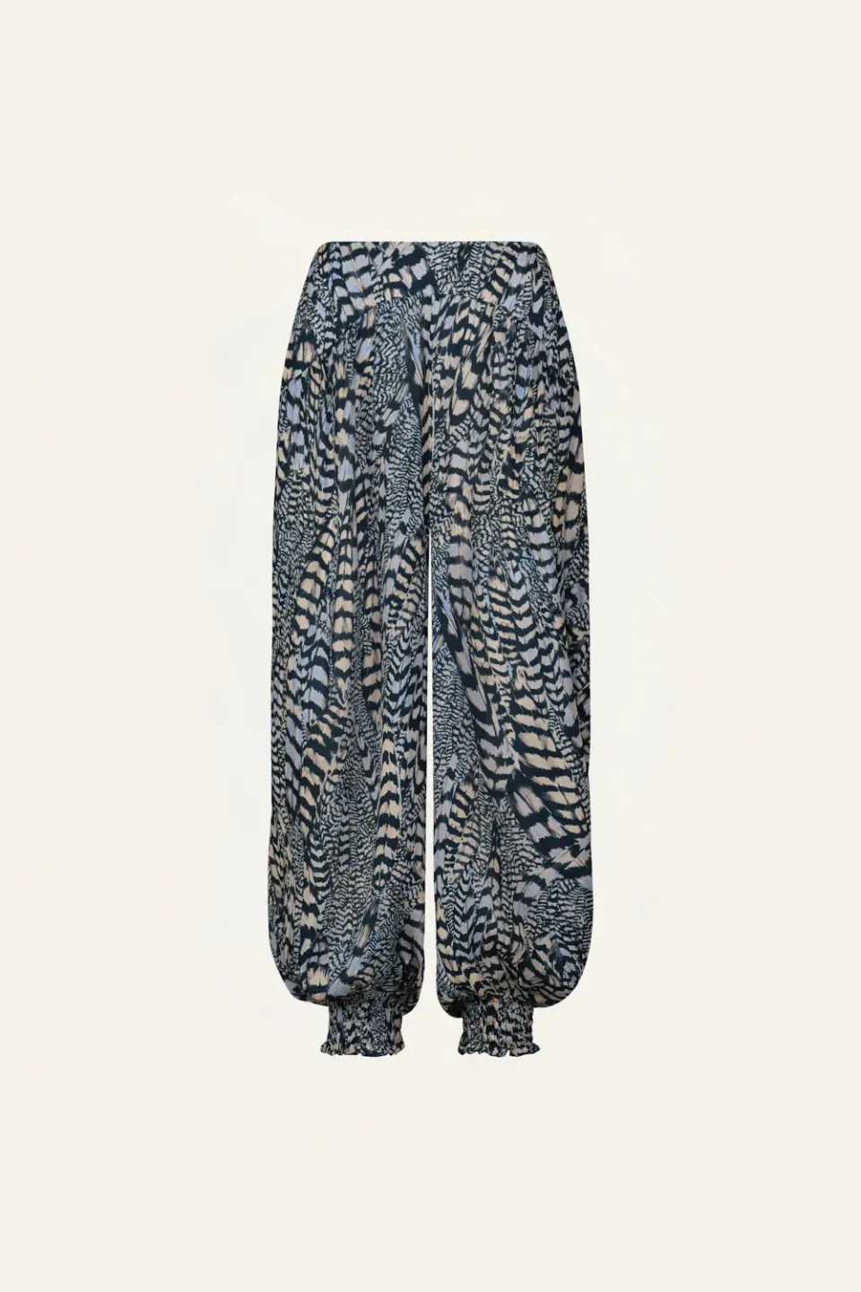 Johanna Ortiz Whispered Motion pantalone navy seta