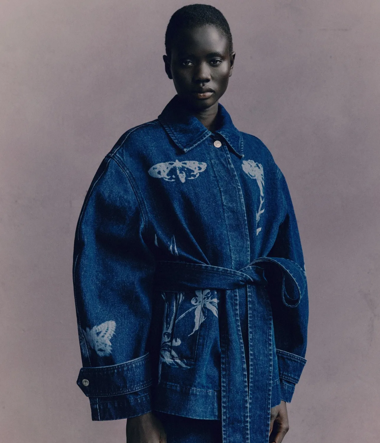 Erdem Indigo Denim Jacket giacca indaco oversize