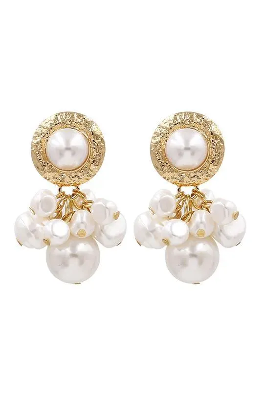 Bella Barnett orecchini perla oro pendenti 5 cm