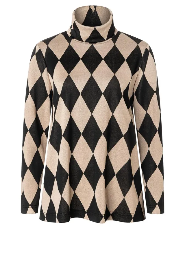 Ana Alcazar Miomy maglia dolcevita rombi