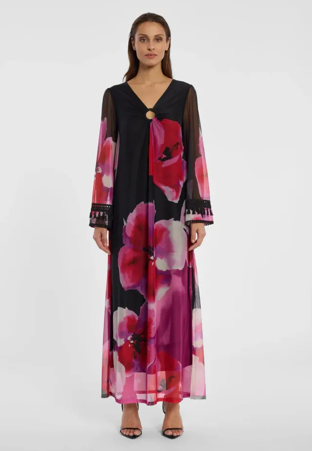 Ana Alcazar Delva abito caftano maxi rosa